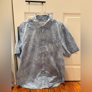 Tommy Bahama Light Blue Short-Sleeve Botanical Button-Down Shirt